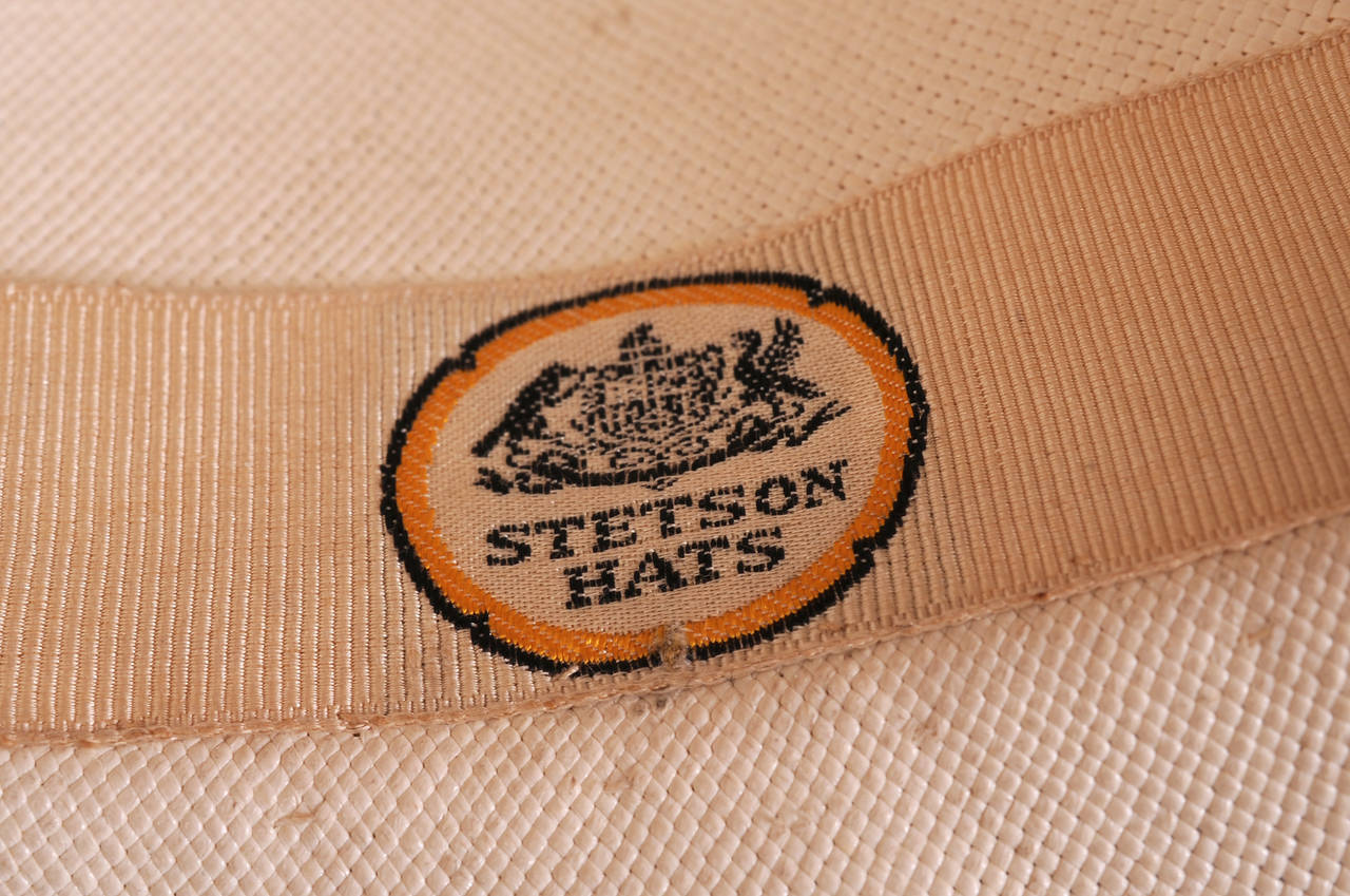 Very Rare 1930's Ladies Extra Fine Panama Hat, Stetson for Bonwit Teller 1