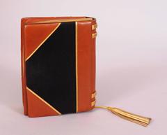Paloma Picasso Leather & Toile "Book" Bag