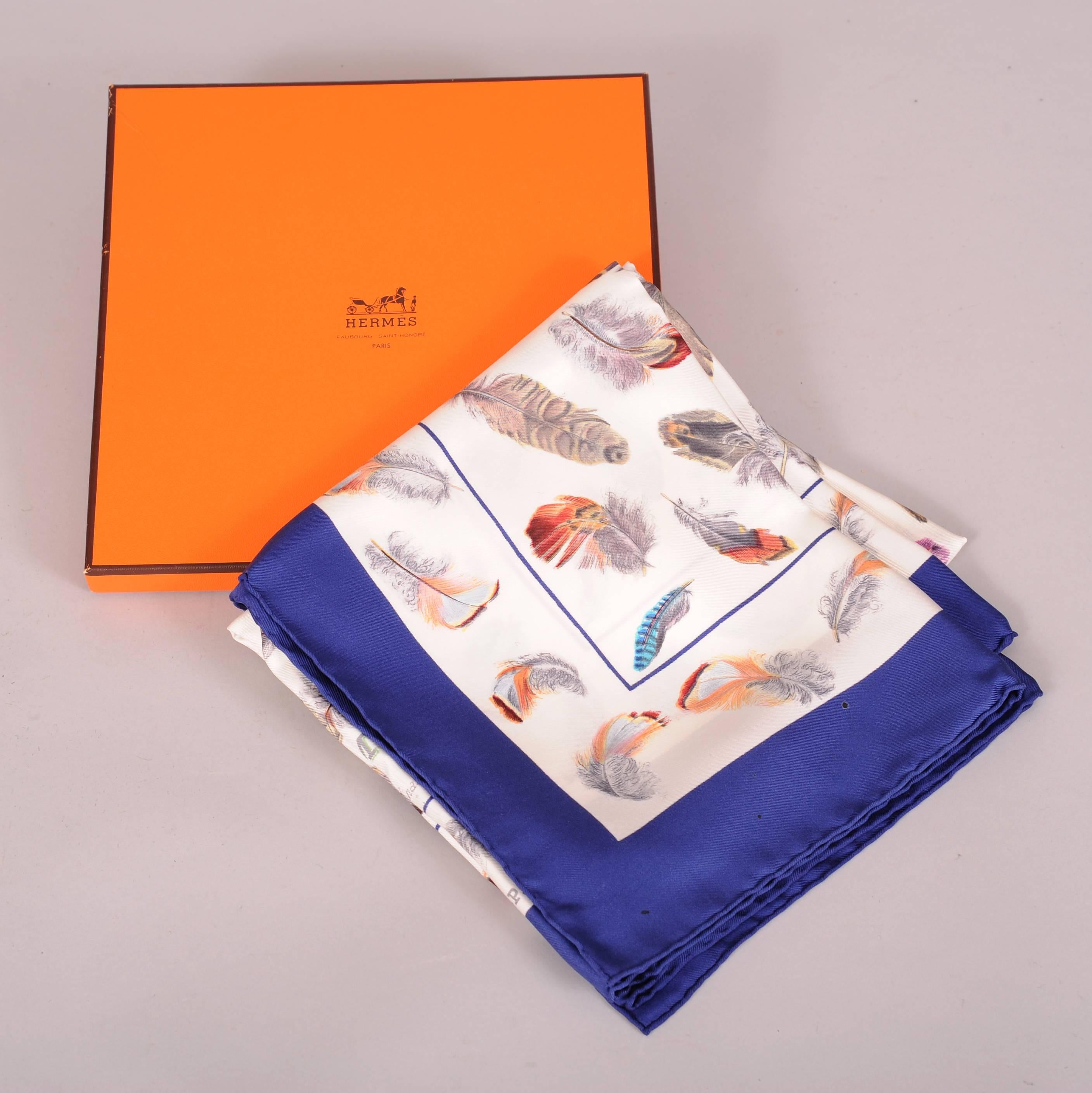 hermes plumes scarf