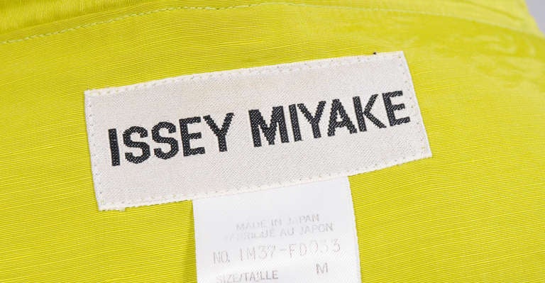 Issey Miyake Convertible Chartreuse Jacket 3
