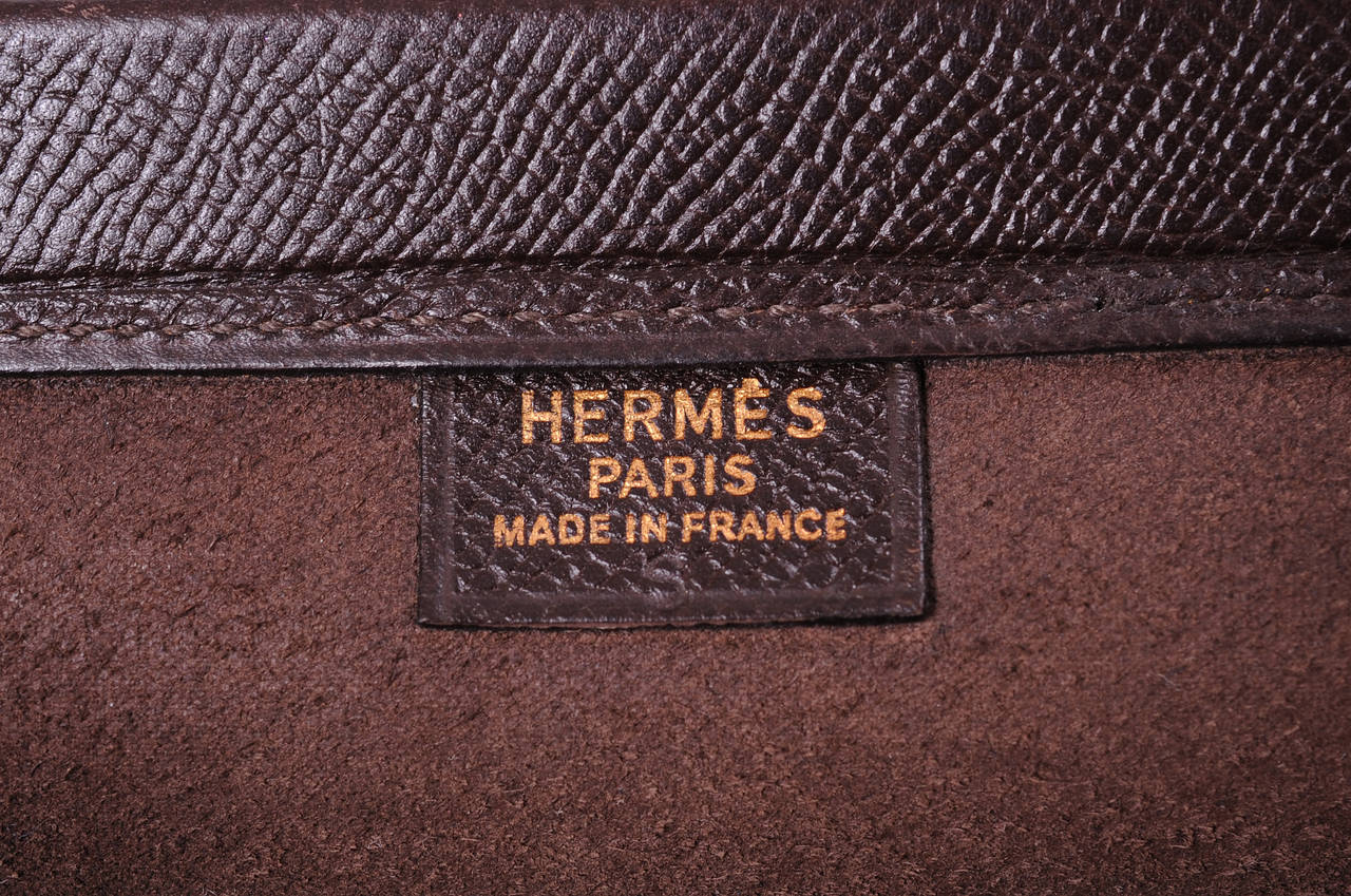 Women's or Men's Hermes Leather Briefcase or Tote Bag