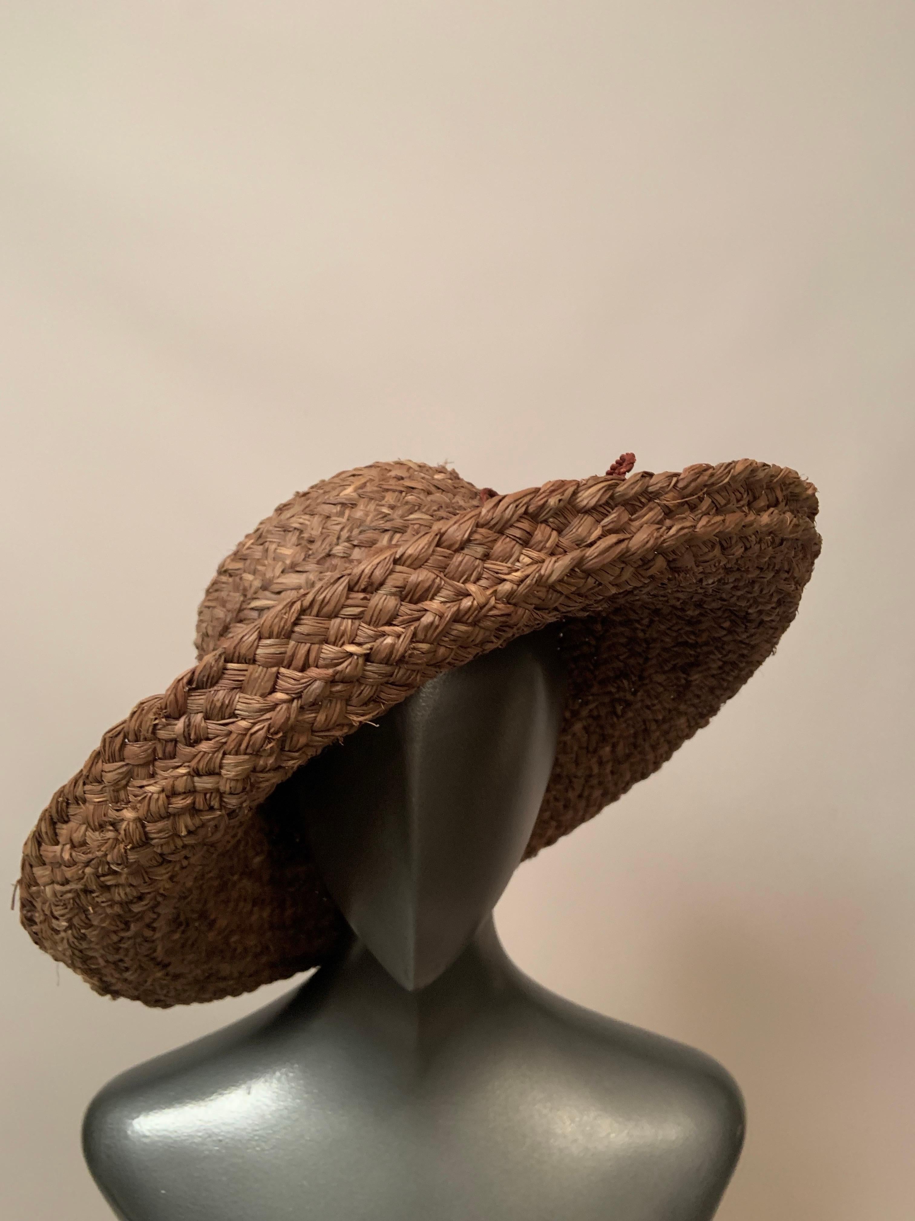 Cappello di paglia marrone cacao Helen Kaminski in vendita 1