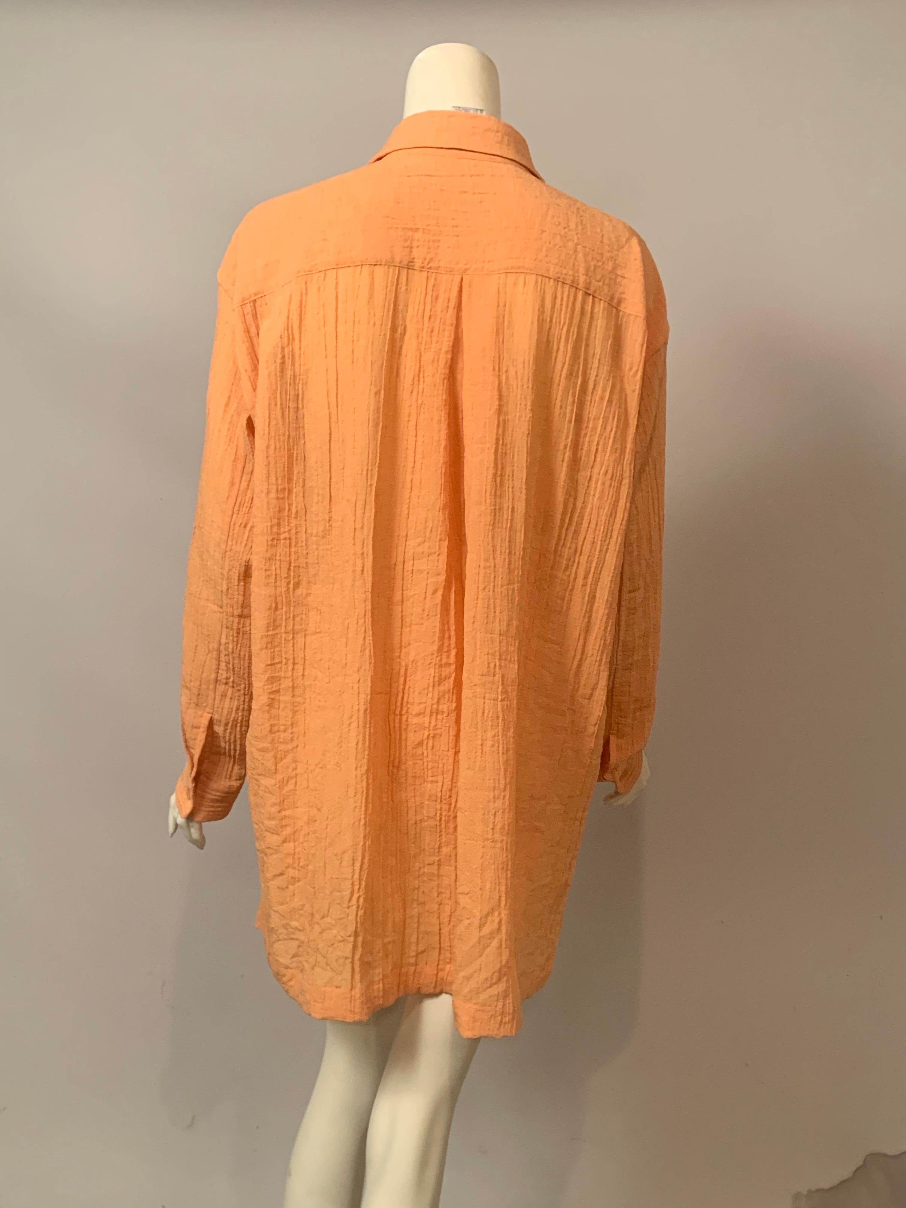 Blusa o Camisa Color Melón Issey Miyake Talla Grande en venta 1