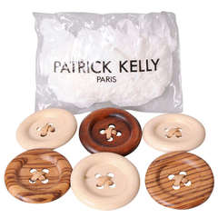 Vintage Patrick Kelly Wooden Button Set