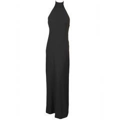 1960's Norman Norell Elegant Black Halter Dress, ex Model & Muse Denise 3