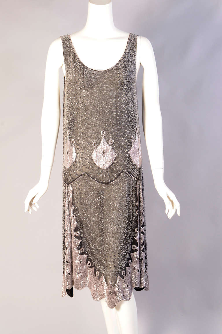 These 1920's beaded dress and jacket ensembles are so rare and hard to find almost 100 years after they were created. This is only the second one that I have been lucky enough to find and it is so beautifully and densely beaded that it is hard to