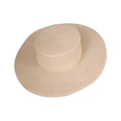 Vintage Givenchy Haute Couture Oversized Straw Boater