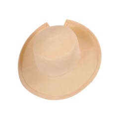 Givenchy Couture Finely Woven Ivory Straw Hat 9