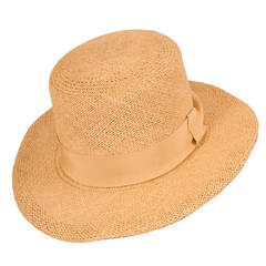 Givenchy Numbered Couture Runway Worn Natural Straw Hat 7