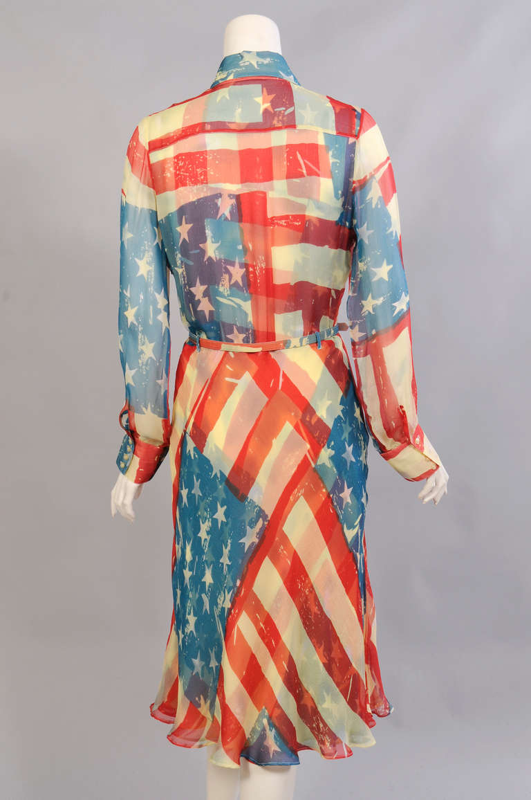 Catherine Malandrino Iconic Patriotic Silk Chiffon Dress at 1stDibs ...