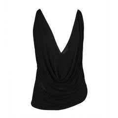 Madame Gres Draped Black Jersey Top 9