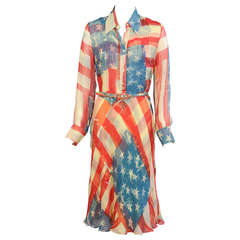 Catherine Malandrino Iconic Patriotic Silk Chiffon Dress at 1stDibs ...