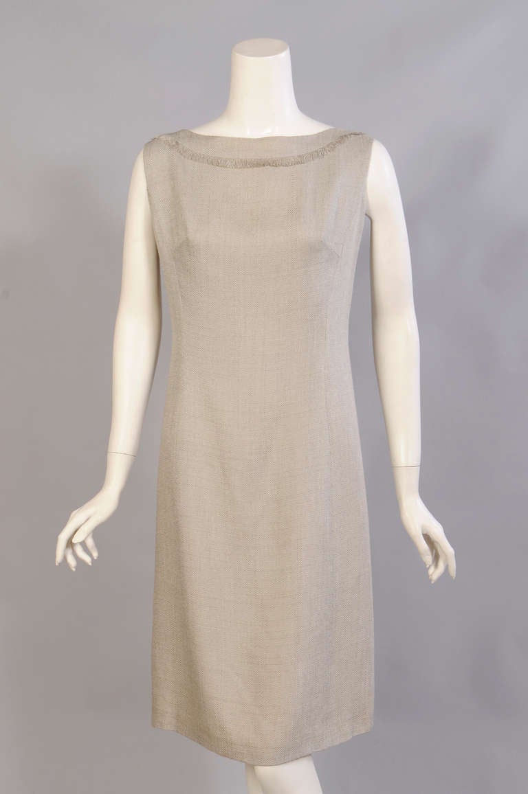 Catherine de Poorter, Paris  Natural Linen Dress & Jacket In Excellent Condition In New Hope, PA