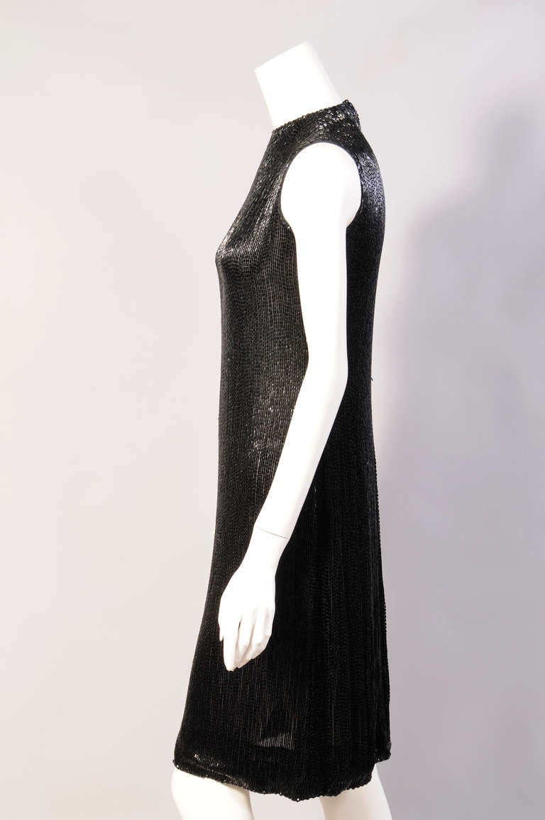 Norman Norell 1960's Hand Beaded Dress ex Collection Model & Muse Denise In Excellent Condition In New Hope, PA