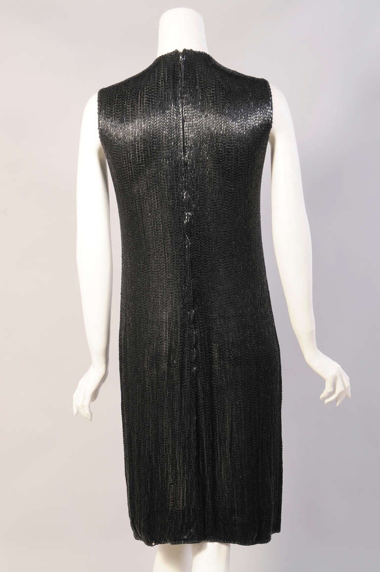 Women's Norman Norell 1960's Hand Beaded Dress ex Collection Model & Muse Denise