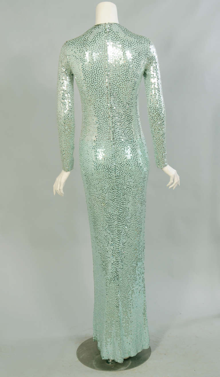 Norman Norell Sea Green Mermaid Gown ex Collection of Denise at 1stDibs ...