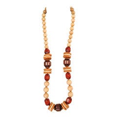 Givenchy Runway Worn Wooden Bead Necklace 6