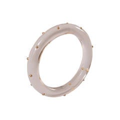 Lucite Bangle Bracelet with Gold Beads 1
