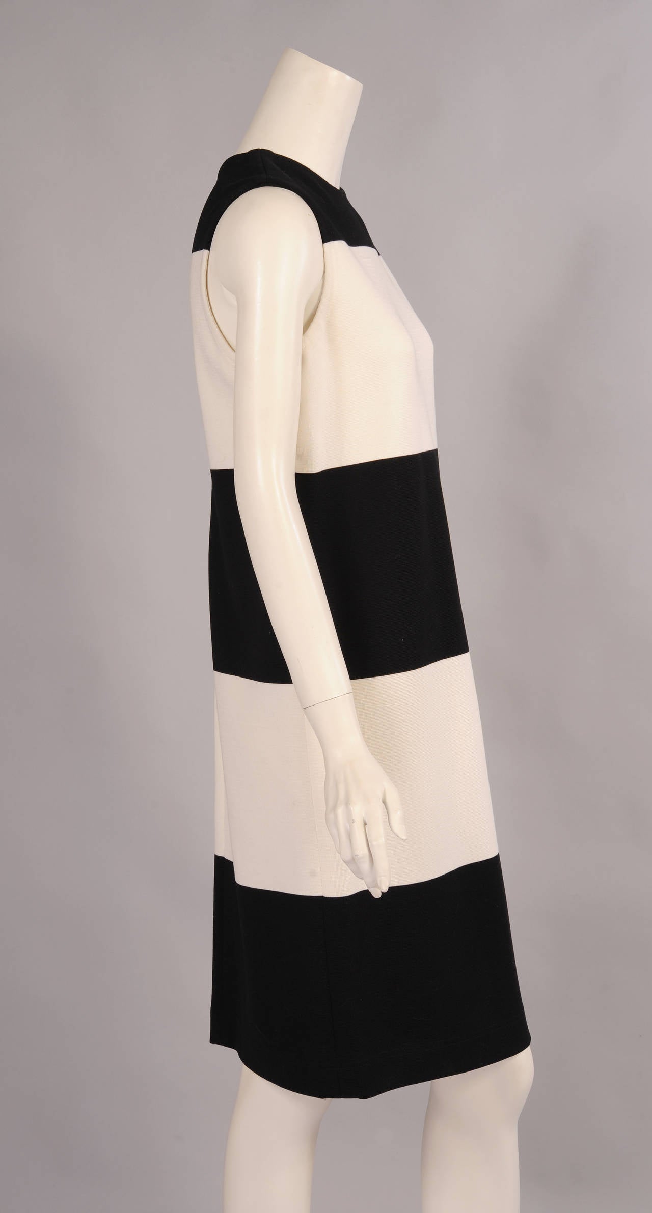 Chado Black & White Cotton Knit Dress In Excellent Condition In New Hope, PA