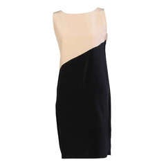 Karl Lagerfeld for Chloe Cream & Black Two PieceSilk Dress 6
