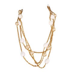 Chanel Long Pearl & Poured Glass Bead Necklace 11