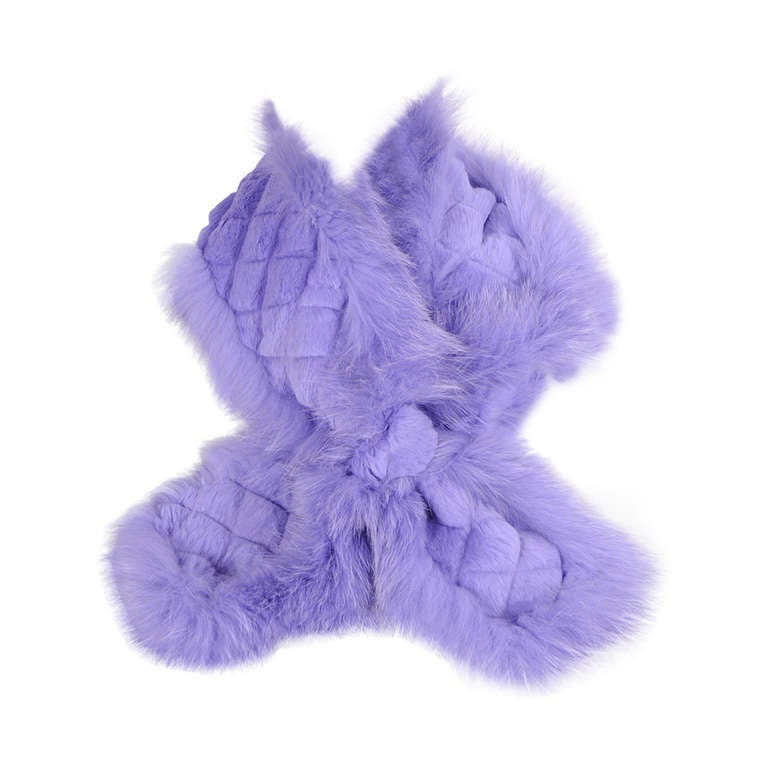 Etro Lavender Lapin & Fox Scarf
