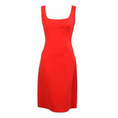 Oscar de la Renta Red Sheath Dress 7