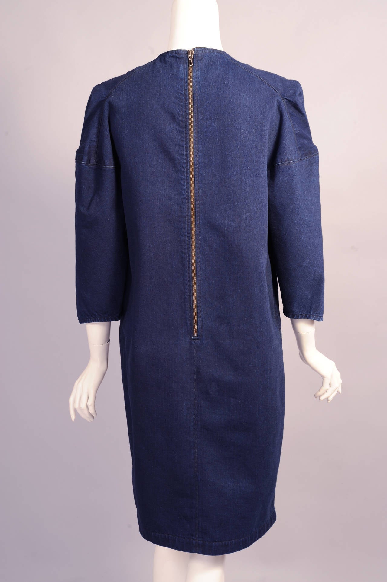 Lanvin Denim Dress In Excellent Condition For Sale In New Hope, PA