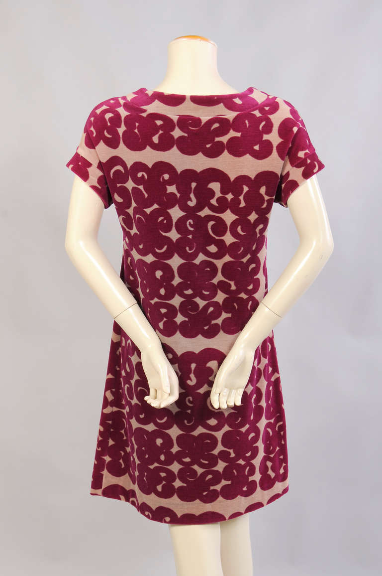 Women's Marimekko Tarha Pattern Cotton Velour Dress