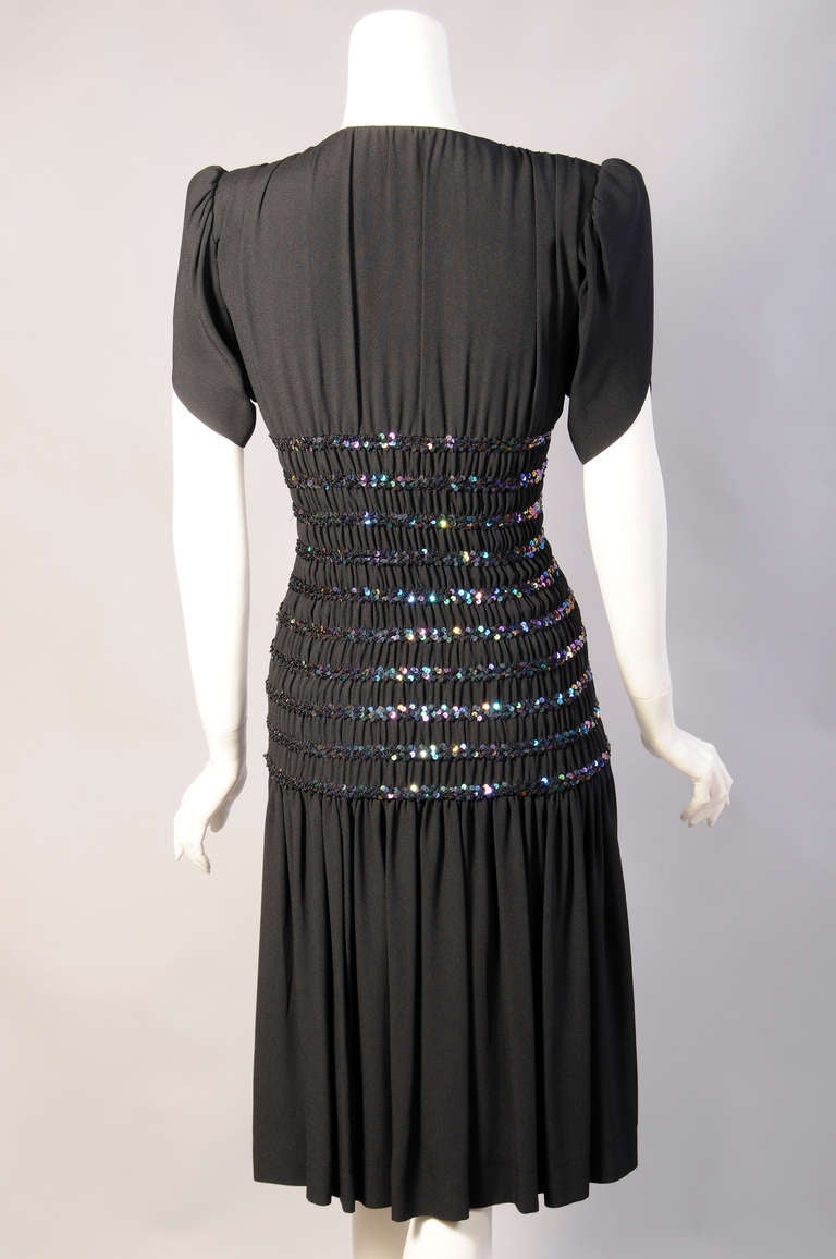 Yves Saint Laurent 1940's Inspired Beaded Dress 1