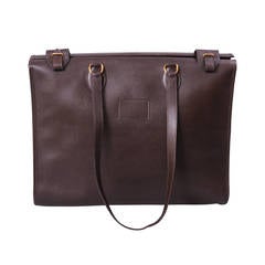 Retro Hermes Leather Briefcase or Tote Bag