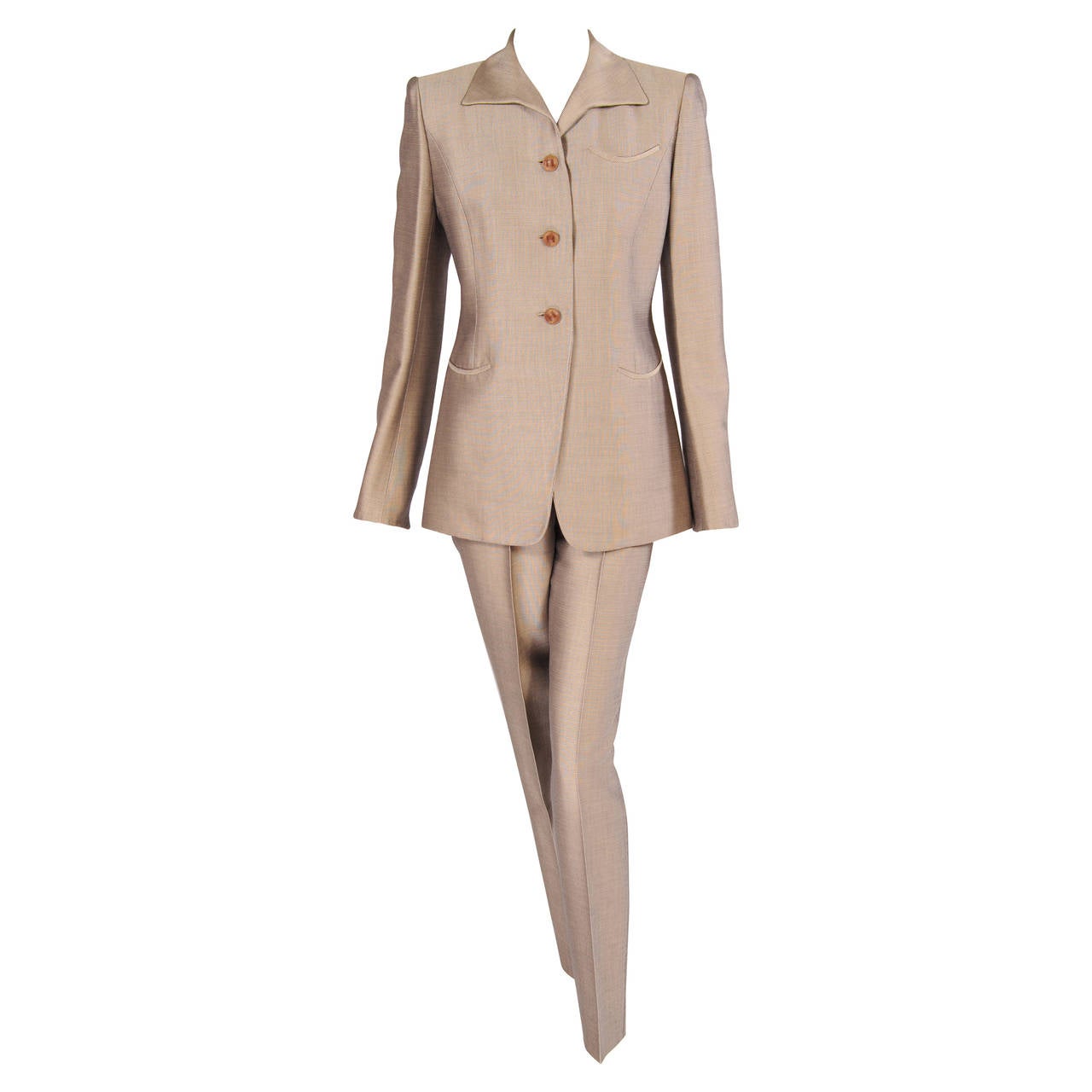 Hermes, Paris Silk Twill Jacket and Pants For Sale at 1stdibs