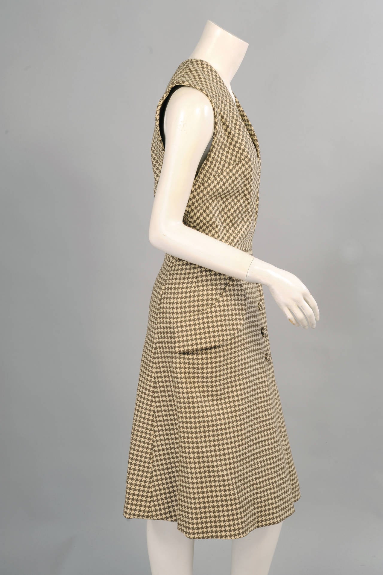 Sybil Connolly Olive Green Reversible Irish Wool Coat and Matching ...