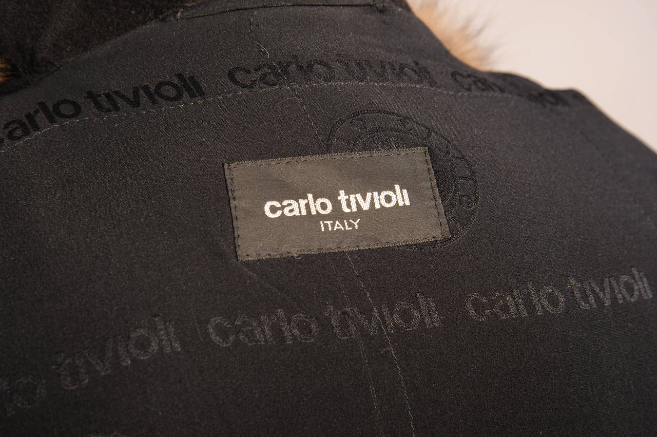 Carlo Tivioli Sable Trimmed Cashmere Jacket 1