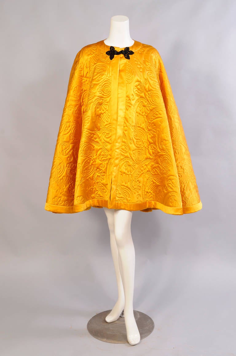 Yves Saint Laurent Quilted Silk Cape