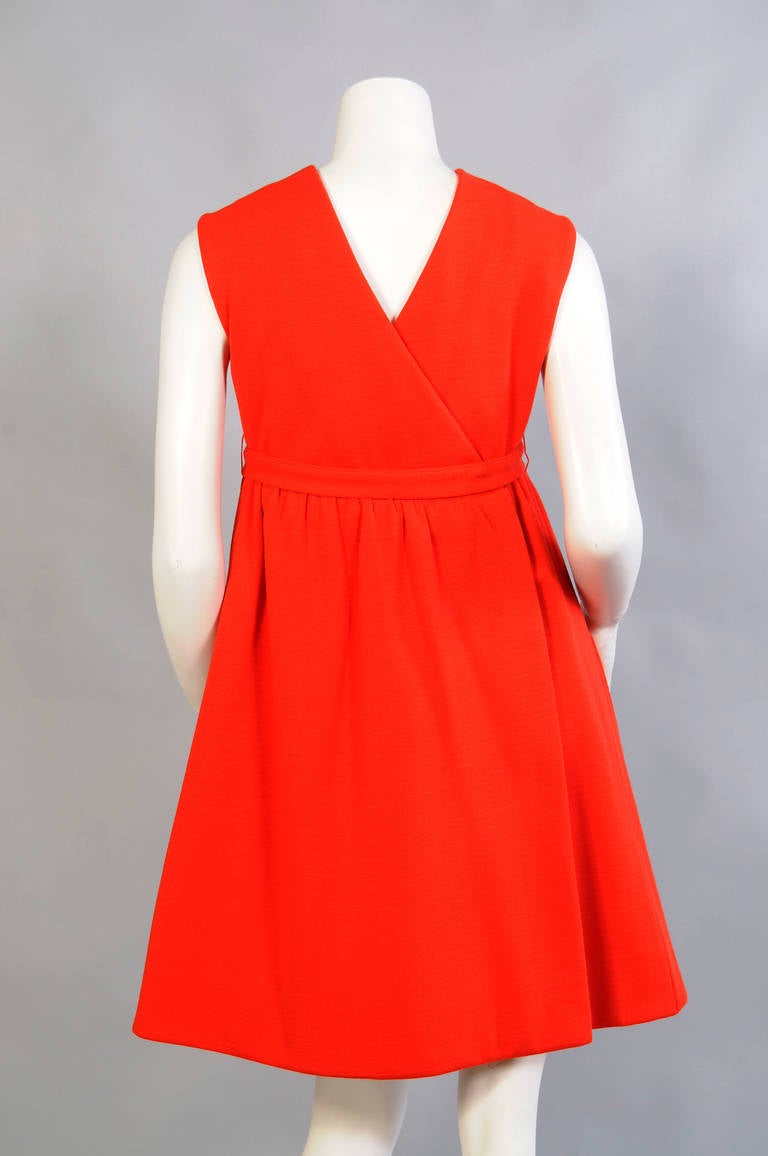 Women's Geoffrey Beene Tomato Red wool Wrap Dress