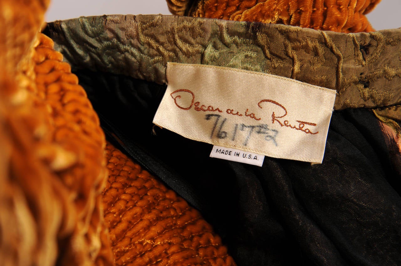 Oscar de la Renta Quilted Velvet Top & Appliqued Matelasse Skirt 3