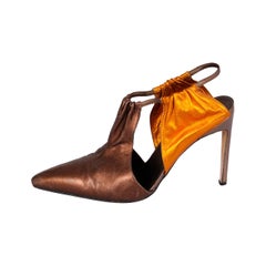 Givenchy Couture Runway Worn Metallic Bronze Heels