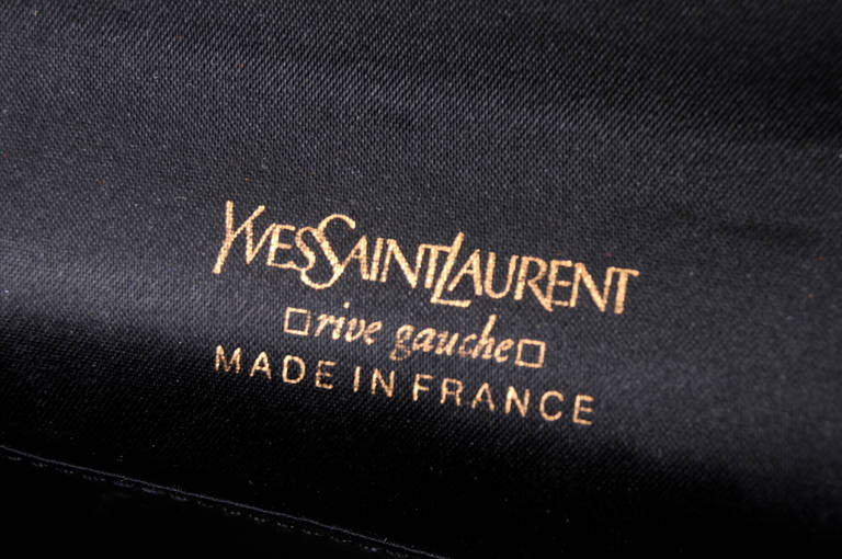 Women's Yves Saint Laurent Silk Faille Bag with Floral Decoration