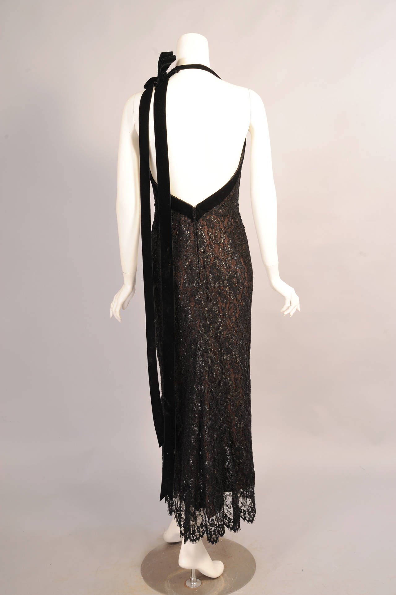 nude black lace dress