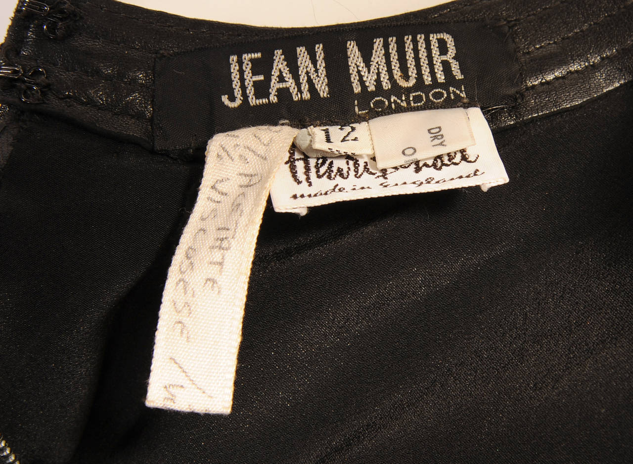 Women's Jean Muir Leather & Feather Trimmed Dress