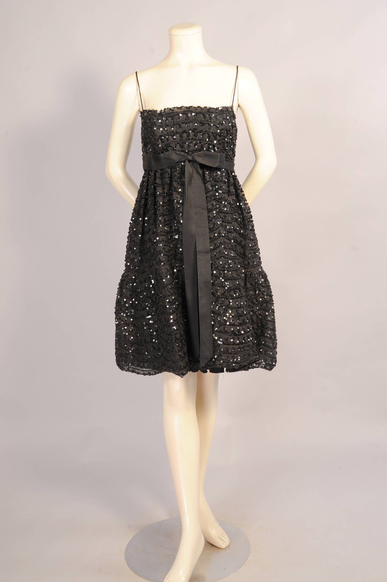 Bill Blass for Maurice Rentner Beaded Babydoll Dress For Sale at 1stdibs