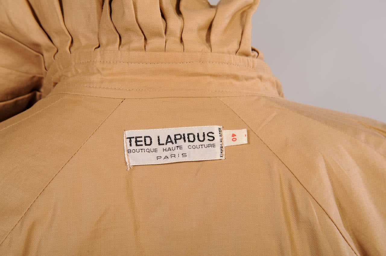 Women's Ted Lapidus 1970's Cape Collar Raincoat