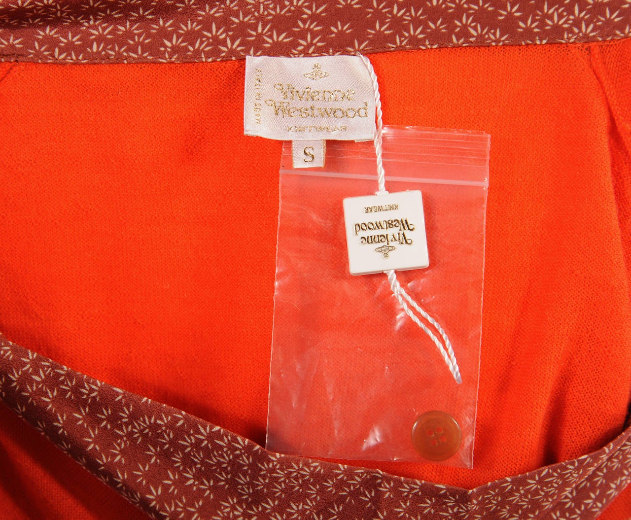 Women's Vivienne Westwood Orange & Red Sweater, Never Worn