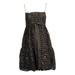 Bill Blass for Maurice Rentner Beaded Babydoll Dress 11