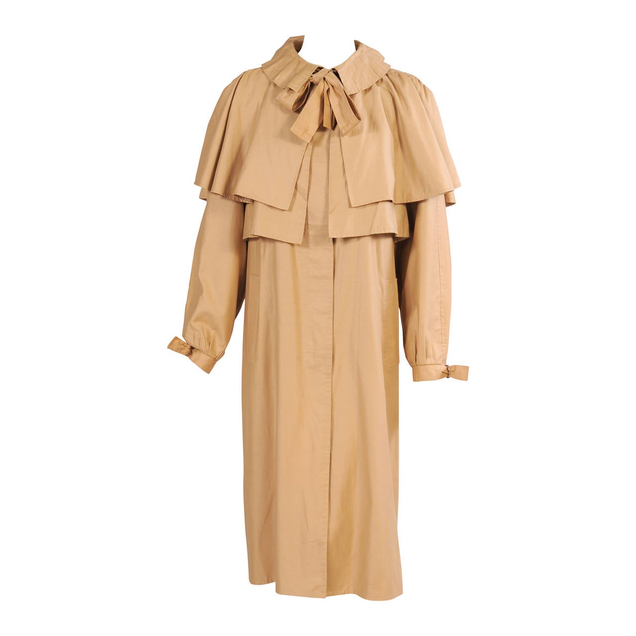 Ted Lapidus 1970's Cape Collar Raincoat