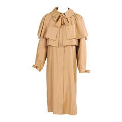 Vintage Ted Lapidus 1970's Cape Collar Raincoat