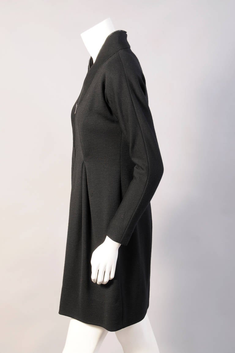 Black Geoffrey Beene Zipper Around The Neck Dress For Sale