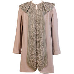 1940
s Beaded 
Embroidered Mauve/Grey Coat