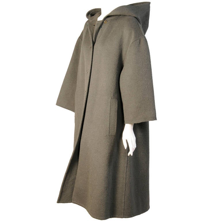 Geoffrey Beene Loden Green Coat with Hood